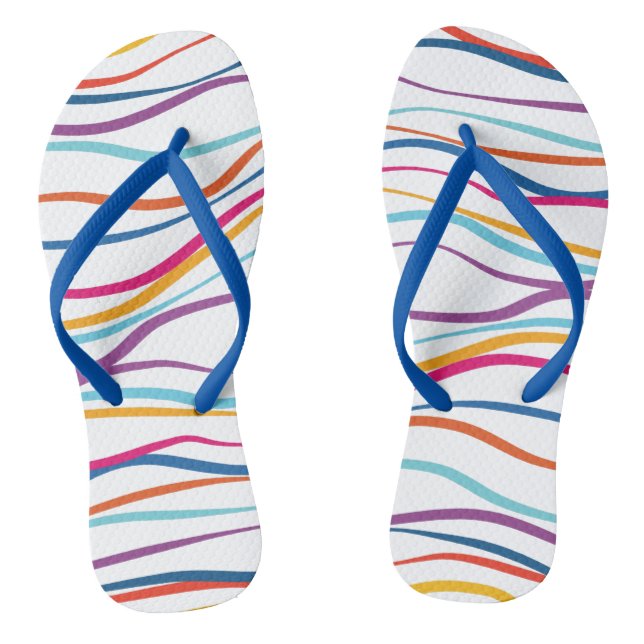 Moderne Muster-Farbwellen Flip Flops (Fußbett)
