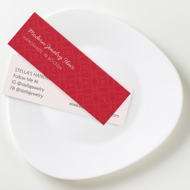 Moderne Muster-Rot-Stud-Ohrstecker-Anzeige-Karte (Modern Pattern Red Stud Earring Display Card)