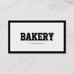 Moderne mutige Grenzbäckerei-Visitenkarte Visitenkarte