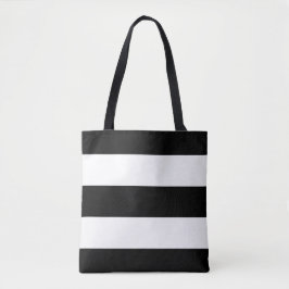Moderne mutige Schwarzweiss-Streifen Tasche