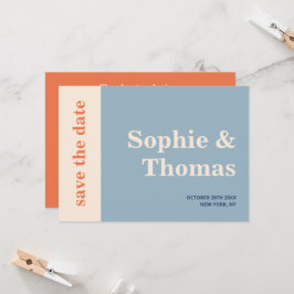 Moderne, mutige Typografie-Hochzeit rettet das Dat Einladung