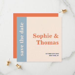 Moderne, mutige Typografie-Hochzeit rettet das Dat Save The Date