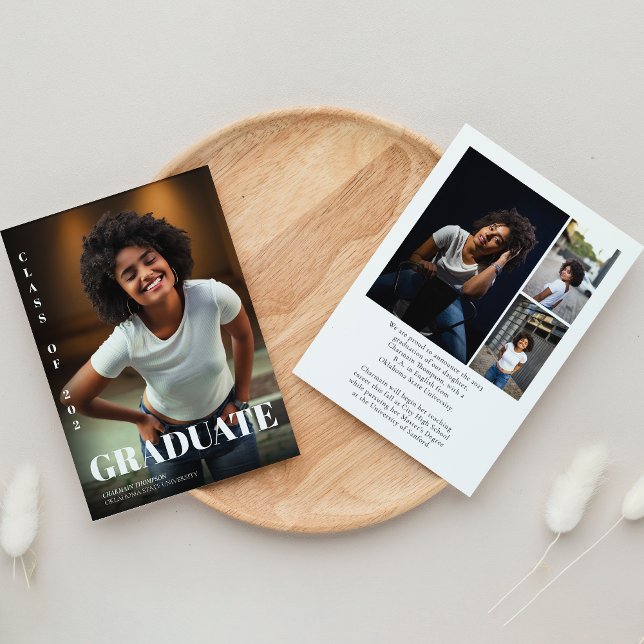 Moderne, mutige Typografie Schwarz-Weiß-Abschluss Ankündigung (Von Creator hochgeladen)