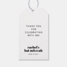 Moderne, mutige Typografie Schwarz-Weiß-Bat Mitzva
