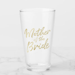 Moderne Mutter der Bride Gold Script Typografie Glas