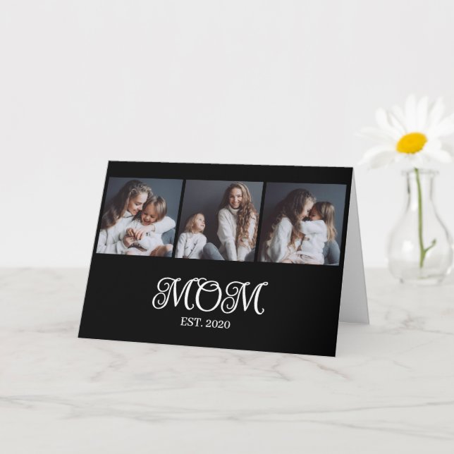 Moderne Mutter Established 3 Foto Muttertag  Karte (Kleine Pflanze)