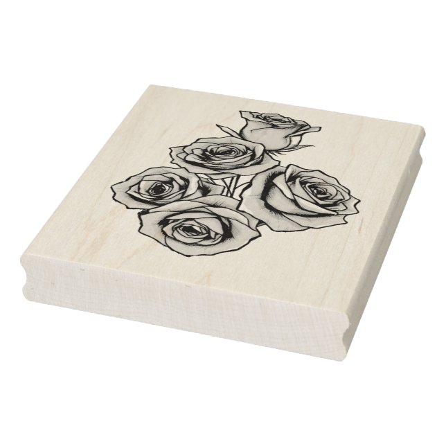 Moderne mystische Rose Hochzeit Gummistempel (Stempel)