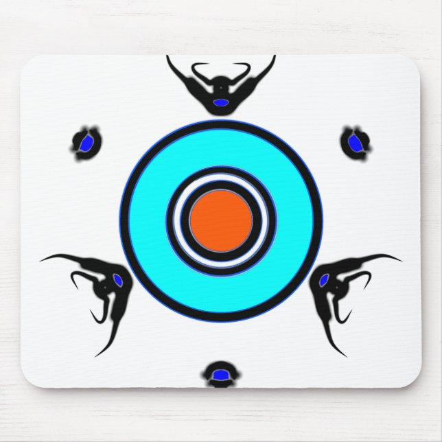 Moderne Mystisches Auge Mousepad (Vorne)