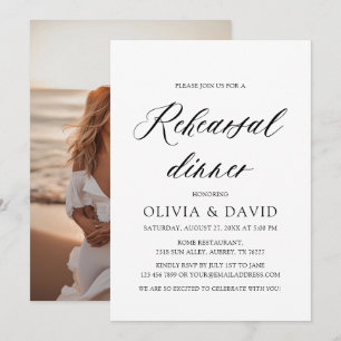 Moderne Nacht vor Probe Abendessen Einladung