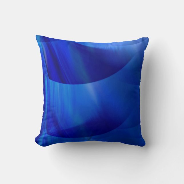 Moderne nächtliche blaue Farbe Abstrakt Kissen (Vorderseite)