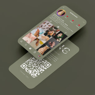 Moderne Nagelkünstlerin Sage Instagram Visitenkarte