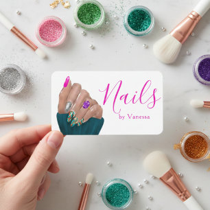 Moderne Nageltechniker-Branding-Nagel-Künstler Chi Visitenkarte