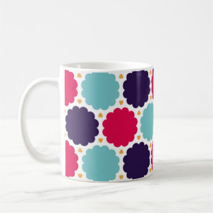  moderne nahtlose farbenfrohe Geometrie-Wolkenmust Kaffeetasse