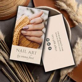 Moderne Nail Tech Foto Business Card Visitenkarte