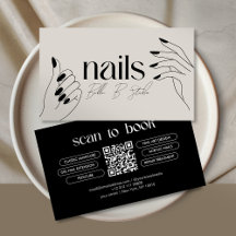 Moderne Nail Tech Salon Business Card