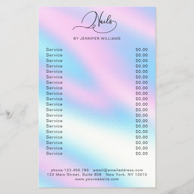 Moderne Nails Flyer (Vorne)