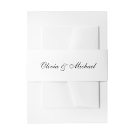Moderne Namenskript-Hochzeit Einladungsbanderole