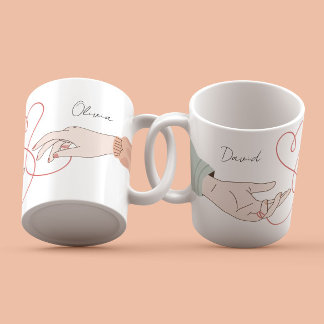 Moderne Names Liebe Illustration Tasse