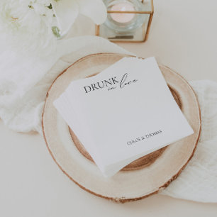 Moderne Napkins "Betrunken in Liebe" für Hochzeits Serviette