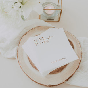 Moderne Napkins "Liebe ist süß" für Hochzeitsfeier Serviette