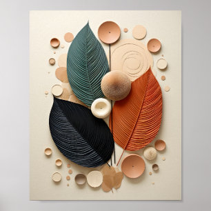 Moderne Natur Abstrakte Herbstkunst Poster