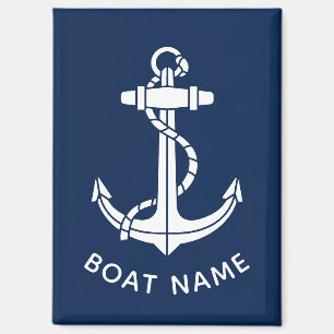 Moderne Nautical Anchor Boat Crew Werbefläche Magnet