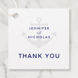 Moderne Nautical Anchor-Hochzeit Geschenkanhänger