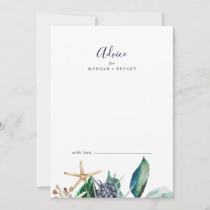 Moderne Nautik Grüne Hochzeit Hinweiskarte