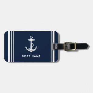 Moderne nautische Bootsanker Marineblau Maßanferti Gepäckanhänger