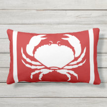 Moderne nautische CRAB weiß rot im Freien