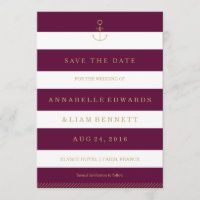 Moderne nautische Save the Date Karte