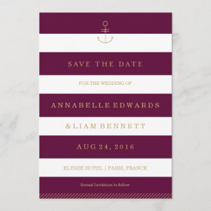 Moderne nautische Save the Date Karte