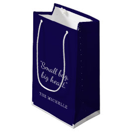 Moderne Navy Blau und Weiße Benutzerdefinierte Mus Kleine Geschenktüte