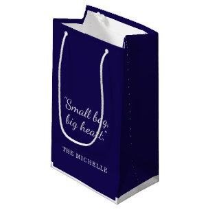 Moderne Navy Blau und Weiße Benutzerdefinierte Mus Kleine Geschenktüte