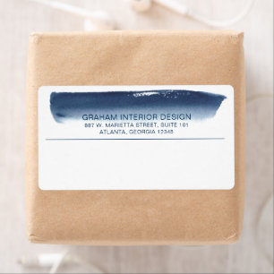Moderne Navy-Blau-Wasserfarbe-Geschäftsversandetik