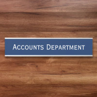 Moderne Navy Blau Weiße Büro-Firma-Abteilungsname