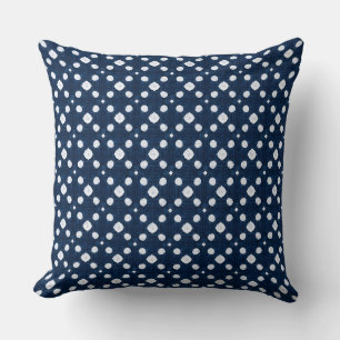 Moderne Navy Blau & Weiße Küsten-Wurfkissen Kissen
