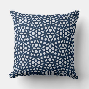 Moderne Navy Blau & Weiße Küsten-Wurfkissen Kissen
