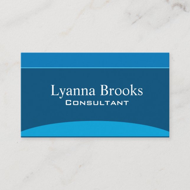 Moderne Navy Blue Consultants Business Card Visitenkarte (Vorderseite)