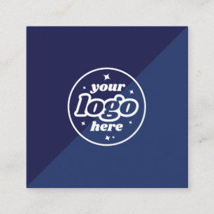 Moderne Navy-Blue-Logo-Quadrat-Geschäftskarte Quadratische Visitenkarte