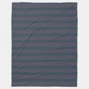 Moderne Navy Blue Pflaume gestreift Fleecedecke