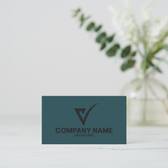 Moderne Navy Blue professionelle QR-Code Visitenka Visitenkarte (Stehend Vorderseite)