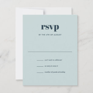 Moderne Navy Blue Trendy Mix Match Wedding RSVP Karte