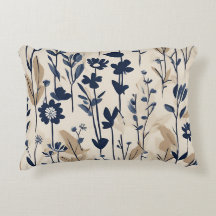 Moderne Navy Blue Wildblume