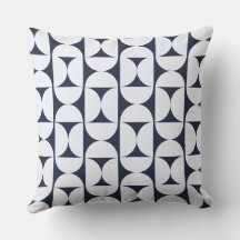 Moderne Navy-Geometrie-Kissenhülle