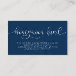 Moderne Navy Handschrift Design, Honeymoon Wish Begleitkarte<br><div class="desc">Modernes Navy Blue Hand Letterdesign,  Honeymoon Wunsch,  Hochzeitskarte. Sie können die Farben des Schriftartes ändern und Ihre Hochzeitsdetails in den entsprechenden Schriftart / Schrift hinzufügen.#TeeshaDerrick</div>