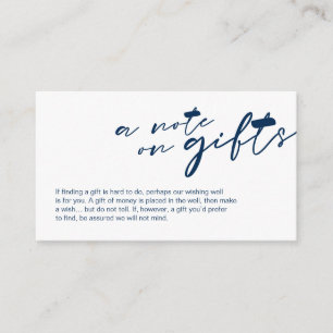 Moderne Navy minimalistische Tintenschrift, Eine N Begleitkarte