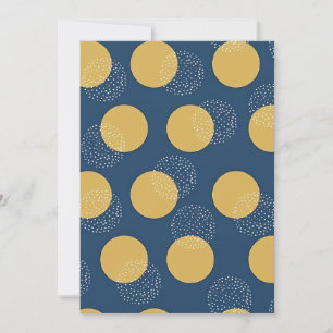 Moderne Navy und Gold Polka Dot Dankeskarte