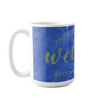Moderne Navy- und Sage-Personalized Name-Adresse