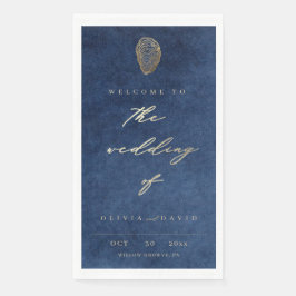 Moderne Navyblaue Marine-Hochzeitsservietten Serviette